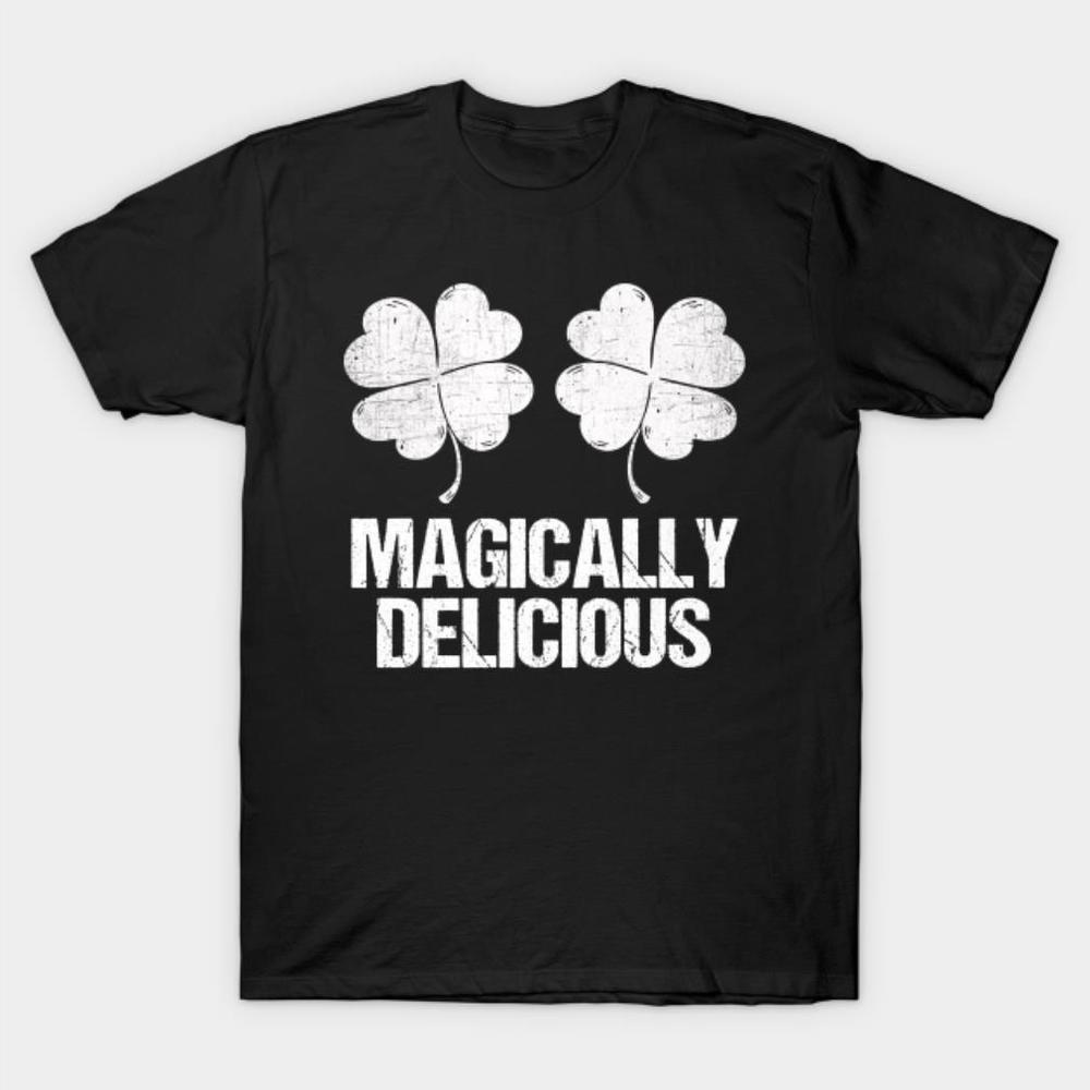 Magically Delicious Shamrock Boobs St Patricks Day Tshirt